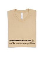 THE NUMBER OF MY SCARS ADULT UNISEX TEE