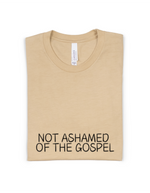 NOT ASHAMED OF THE GOSPEL ADULT UNISEX TEE